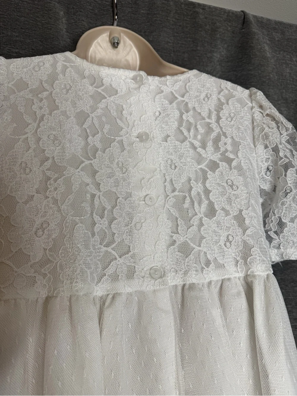 Classic White Lace Formal Dress for Girls